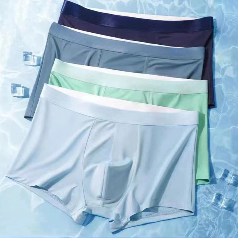 Men's Ice Silk Underwear Men's Boxer Briefs Summer Size Breathable Antibacterial Seamless Underwear