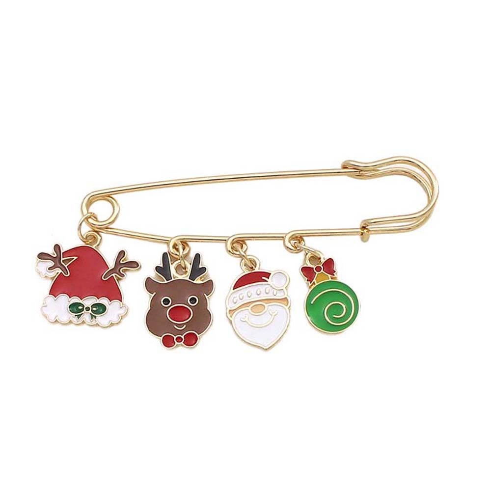 Decorative Santa Claus Jewelry Accessories Christmas Brooch Lapel Pin Brooches Christmas Buckle Pin