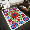 Colorful Floral Pattern Carpet with Bohemian Mandala Design,  Area Rug. Suitable for Use As an Anti-slip for Living Room Bedroom Sofas