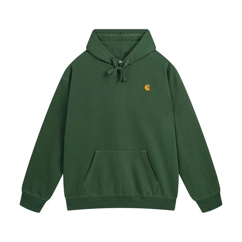 Trendy Classic Gold-Label Embroidered Hooded Sweatshirt New Style Loose-Fit Couple's Version Versatile Hooded Sweatshirt