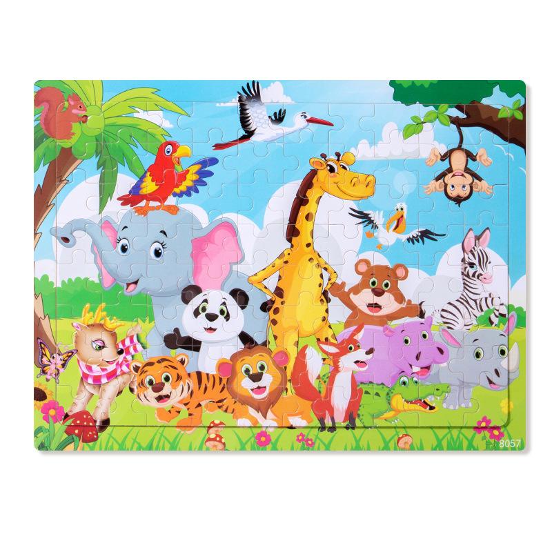 Wooden puzzle children animal cartoon fairy tale plane puzzle baby early education puzzle building block toy