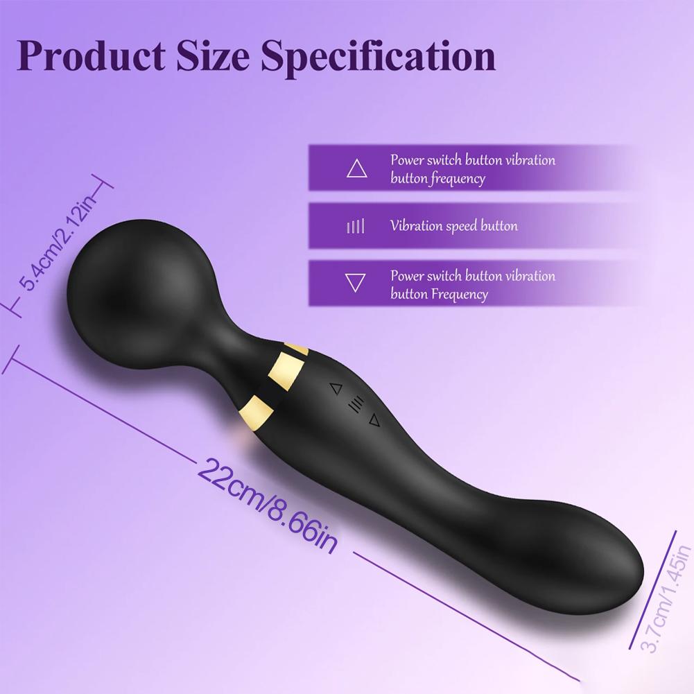 Powerful Double AV Massager Vibrator Female Magic Wand G-Spot Dildo Clitoris Nipple Stimulator for Women Sex Toys Couple Adults