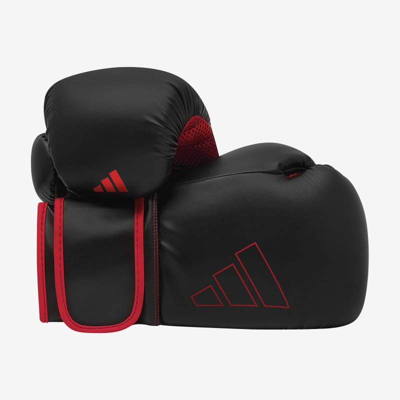 Adidas Hybrid 80 FLX Boxhandschuhe Sparringshandschuhe für und Fitness Schwarz x 3.0 // Boxen, Kickboxen, (12oz, Rot)