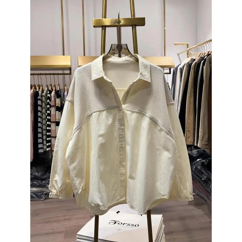 Lapel Shirt Women's New Spring Autumn Loose Style Long-sleeved Top Jacket