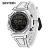 SANDA Men's and Women's Sports Electronic Watch Multi functional 5ATM Waterproof Colorful Night Light Alarm Clock Timing
