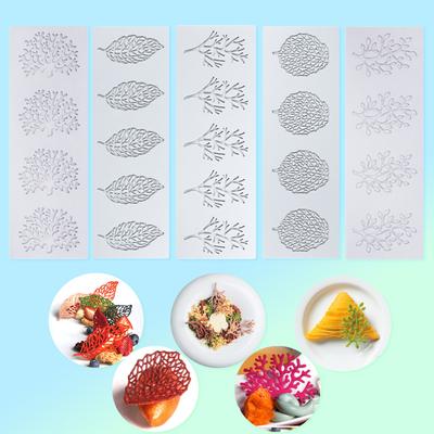 Coral Fondant Lace Mat Silicone Mold for DIY Leaves, Chocolate, French Dessert Plating & Cake Decorating