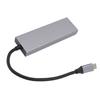 USB C Hub 5 in 1 Multiport Adapter 4K Stunning Display Type C Docking Station for Laptops Tablets Grey Aluminum Alloy