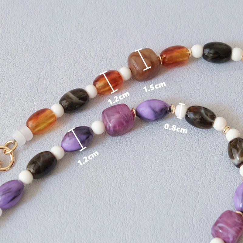 New Fashion Woman Bag Accessory Detachable Candy Beaded Chains Cute Acrylic Luxury Strap Women Elegant Bag Acrylic Handle Chain