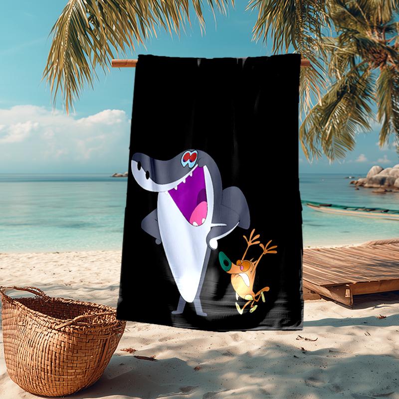 Ultra-Soft Beach Towel with Zig & Sharko Theme,Ideal for Pool - Camping, Diving - Perfect Travel Essential, Vibrant Beach Towel.