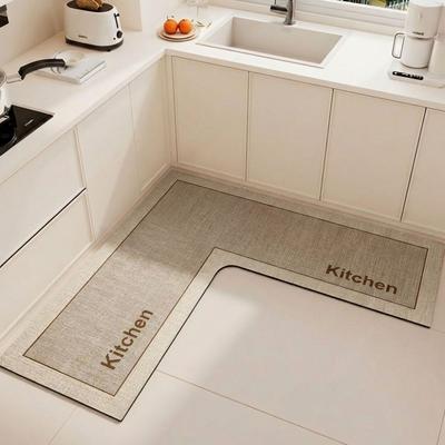 Wasserabsorbierende Badezimmermatte L-förmiger Kücheneckteppich Luxuriöser Küchenteppich für die Hausecke