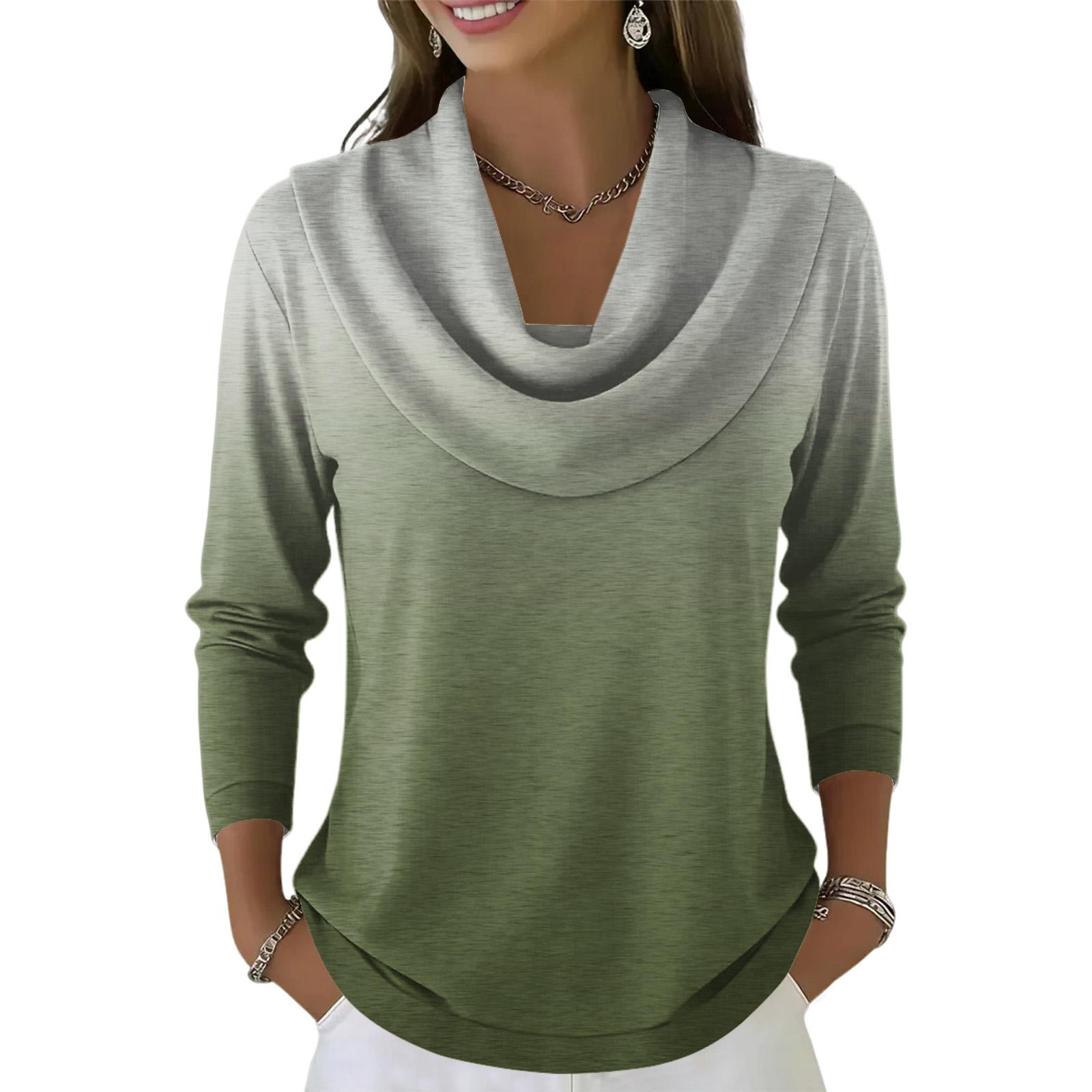 

Women s Casual And Fashionable Round Neck Long Sleeved Printed Top Sweater L