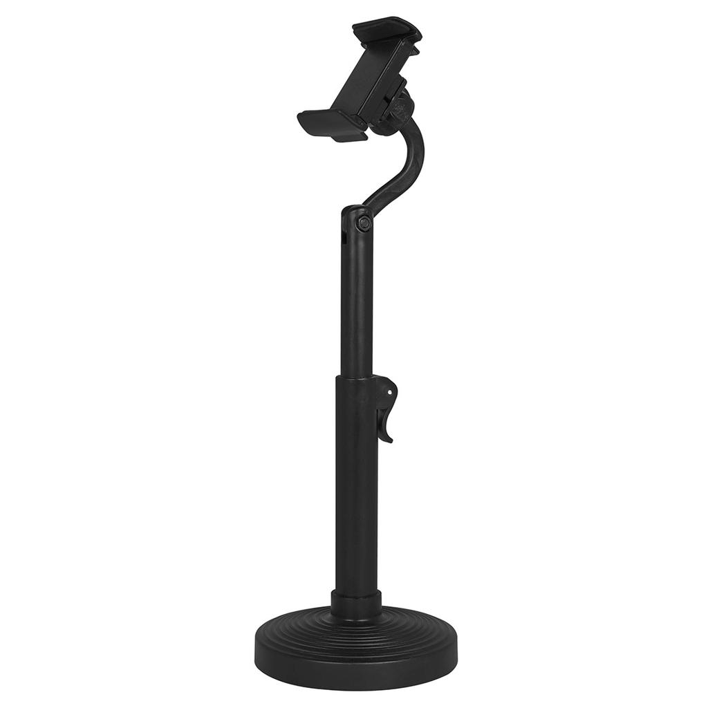 Desktop Cell Phone Holder 360 Degree Rotation Round Base Portable Cell Phone Holder For Media Live Shot Smartphone Holder