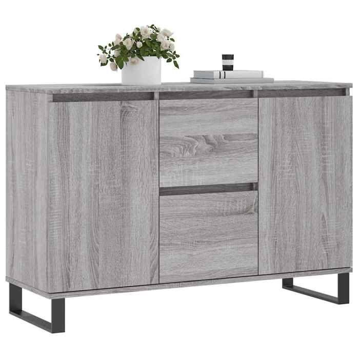 VidaXL Buffet, Armoire Latérale avec Pieds, Meuble de Rangement, Organisateur de Salon Salle de Séjour Intérieur, Sonoma 827218