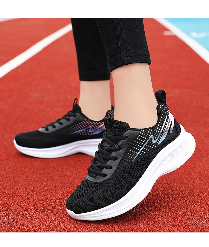 Female Shoes 2025 Spring New Running Shoes Soft Sole Comfortable and Breathable Mesh Sports Shoes Female women