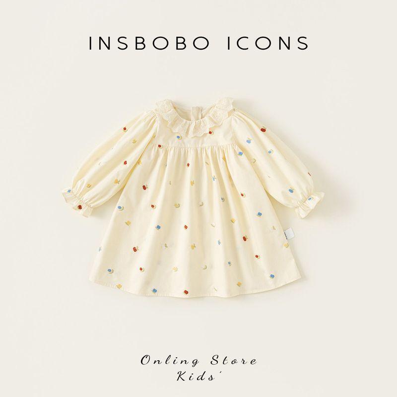 Insbobo Girls  Dress 2026 Spring New Style Clothes Children s Stylish Dress Spring and Autumn Beautiful Sweater Dress