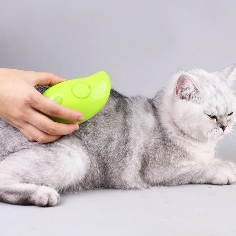 3-in-1 Haustier Dampfbürste Elektrische Dampf-Sprüh Fellpflegekamm für Hunde Katzen Haarausfall Entfernung Massagegerät