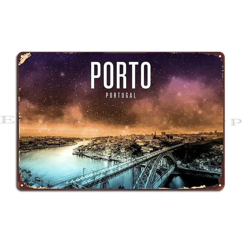 Porto Portugal Metal Sign Designs Garage Cave Cinema Kitchen Tin Sign Poster 20x30cm(7.8x11.8inch)