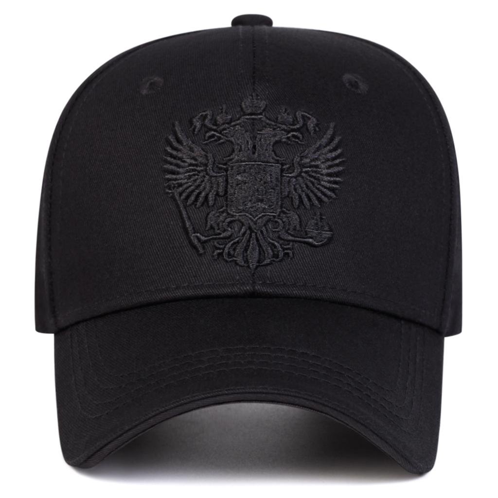 Men's Women's Sandwich Double Headed Eagle Three-dimensional Embroidered Baseball Cap Fashion Outdoor Adjustable Cotton Hat Outdoor Hats Russian Caps