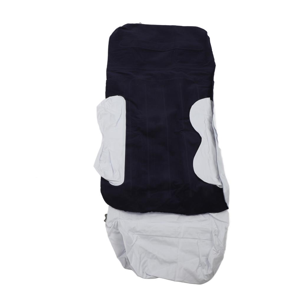 Inflatable Toddler Travel Bed Soft Flocking Dual Pillow Baby Blow Up Bed with Sides Pump Safety Belt Manual Pump