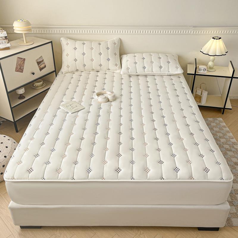 New Mattress Single-piece Padded Thickened Four-season Universal Model Non-slip and Anti-dirty Fixed Simmons Mattress Protective Cover