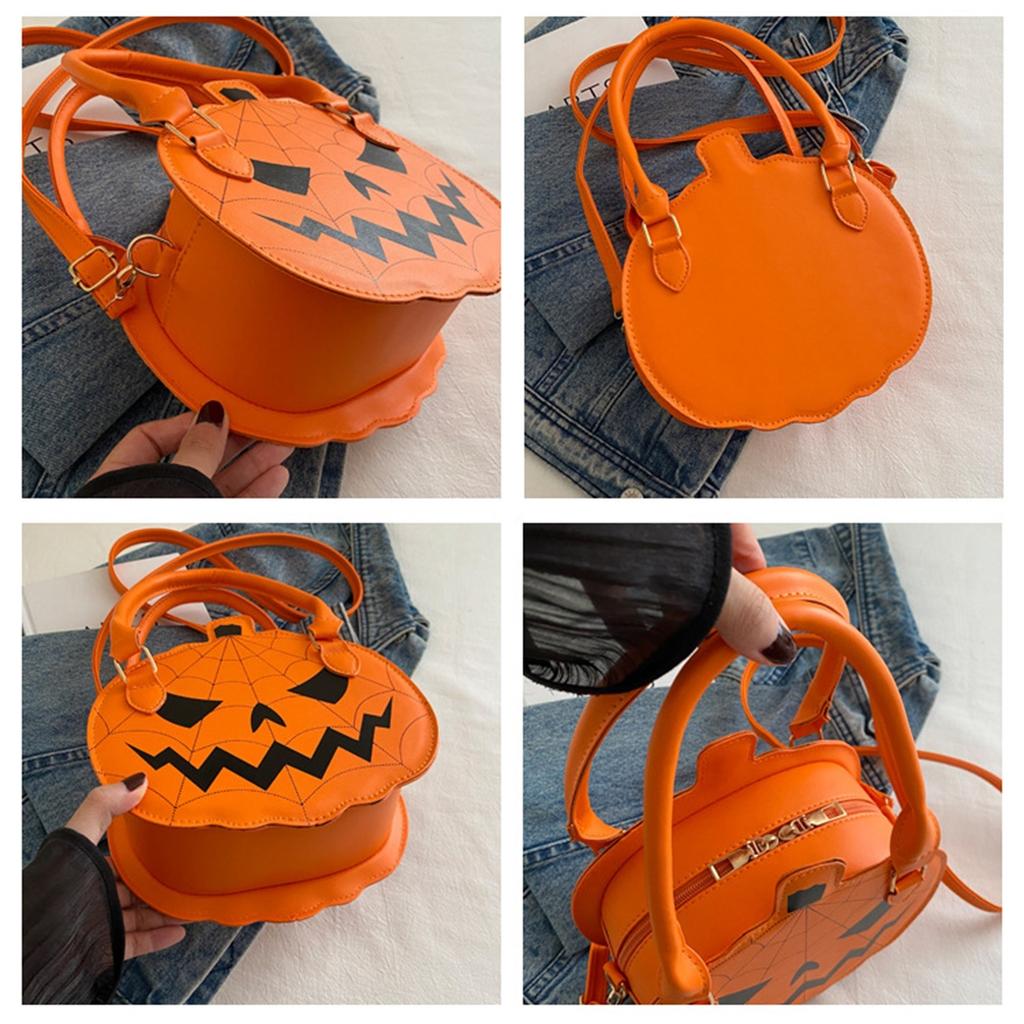 Halloween Handtasche Geldbörse Umhängetasche Neuheit Teufel Schultertasche PU-Leder Halloween Umhängetasche