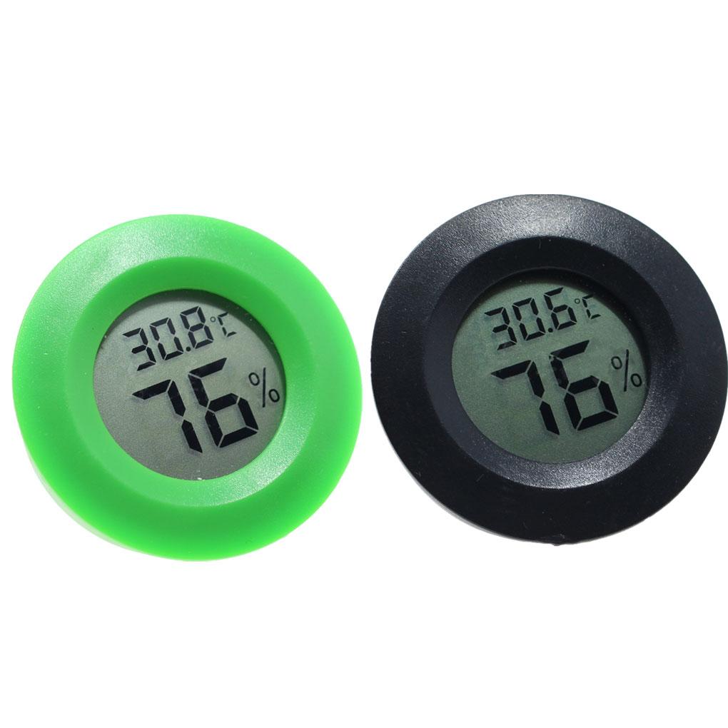 Round Thermometer Wireless Electronic Station Digital Hygrometer Operated Outdoor Camping Temperature Living