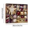 70Pcs/Box Assorted Merry Christmas Ornament Shatterproof Xmas Ball Star Tree Topper Hanging Snowflake Holiday Party Decoration