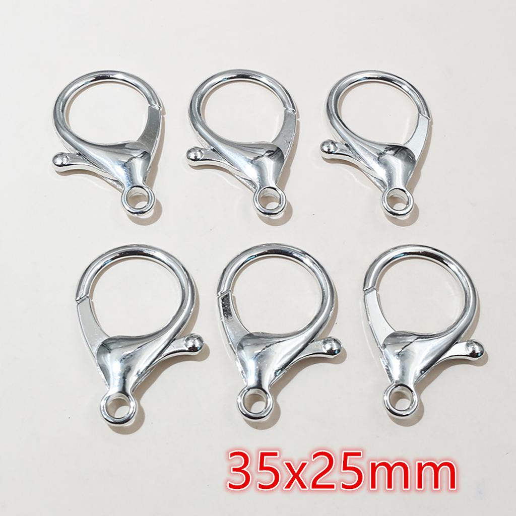 10pcs/lot Snap Lobster Clasp Hooks Gold Silver Plated DIY Jewelry Making Findings for Keychain Neckalce Bracelet Supplies