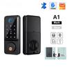 A1 TT Lock/ Tuya WiFi Auto Fingerprint Digital Electronic Door Lock With Door Sensor Password/IC Card/APP/Key Smart Door Lock