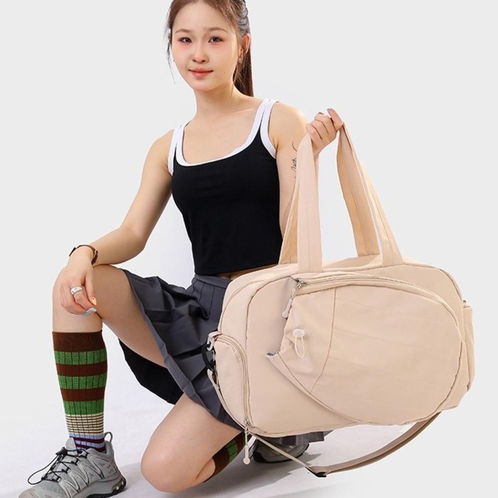 Solid Color Tennis Racket Bag Waterproof Tennis Crossbody Bag Racket Storage Travel Handbag Travel