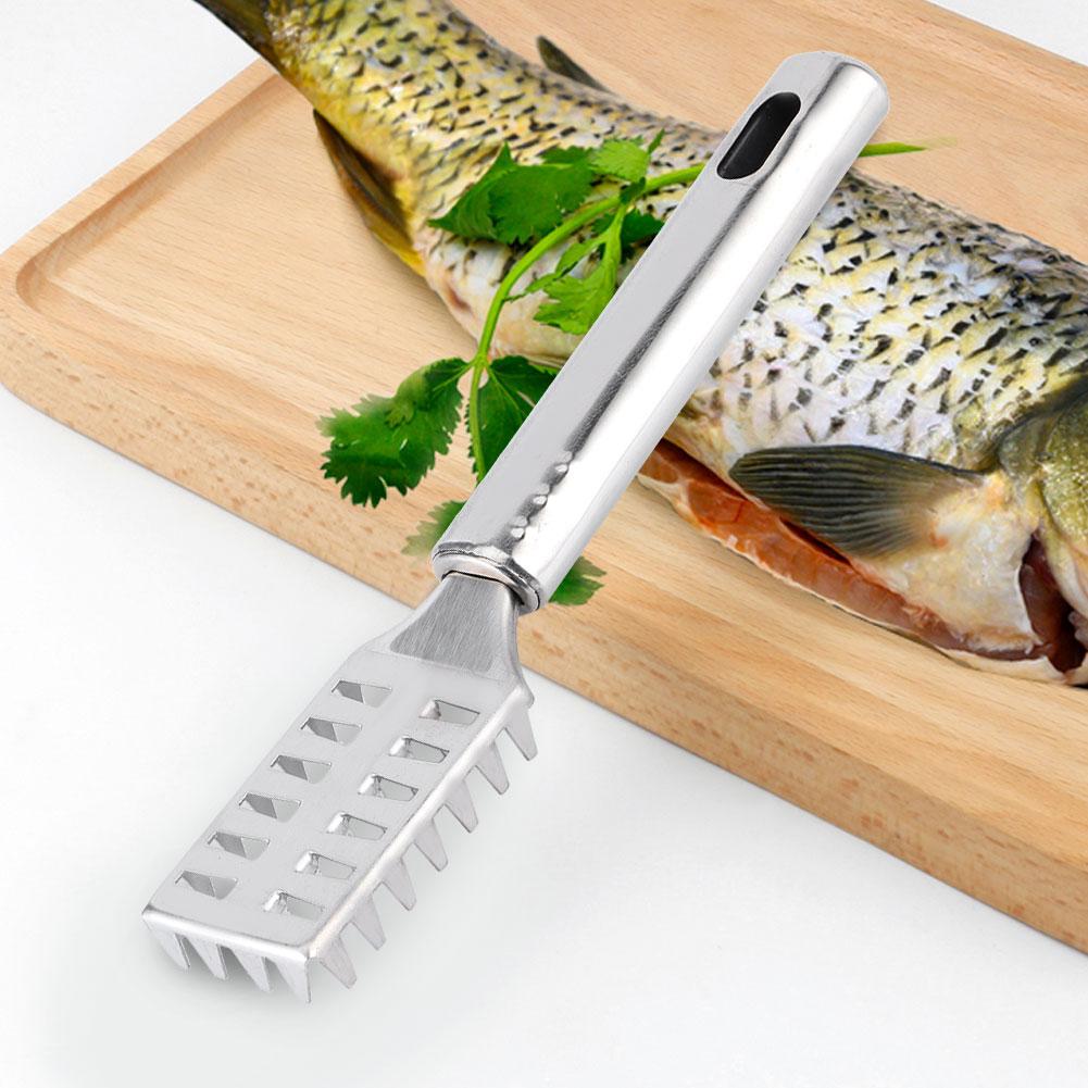 3Pcs Stainless Steel Fish Scraper Fish Scale Remover Scraping Removing Tool Kitchen Supplies