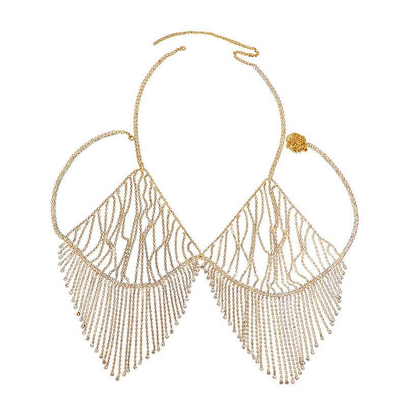 Rhinestone Bikini Tassel Chain – Sexy Nightclub Party Accessory for Women