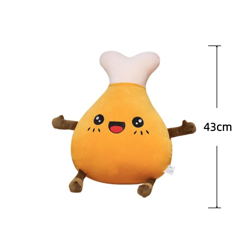 Mais Pommes Hähnchenschenkel Kissen Simulation Essen Plüsch Sofa Kissen Niedlich Zimmerdeko Spielzeug Begleiter Schlafspielzeug Kreatives Geschenk