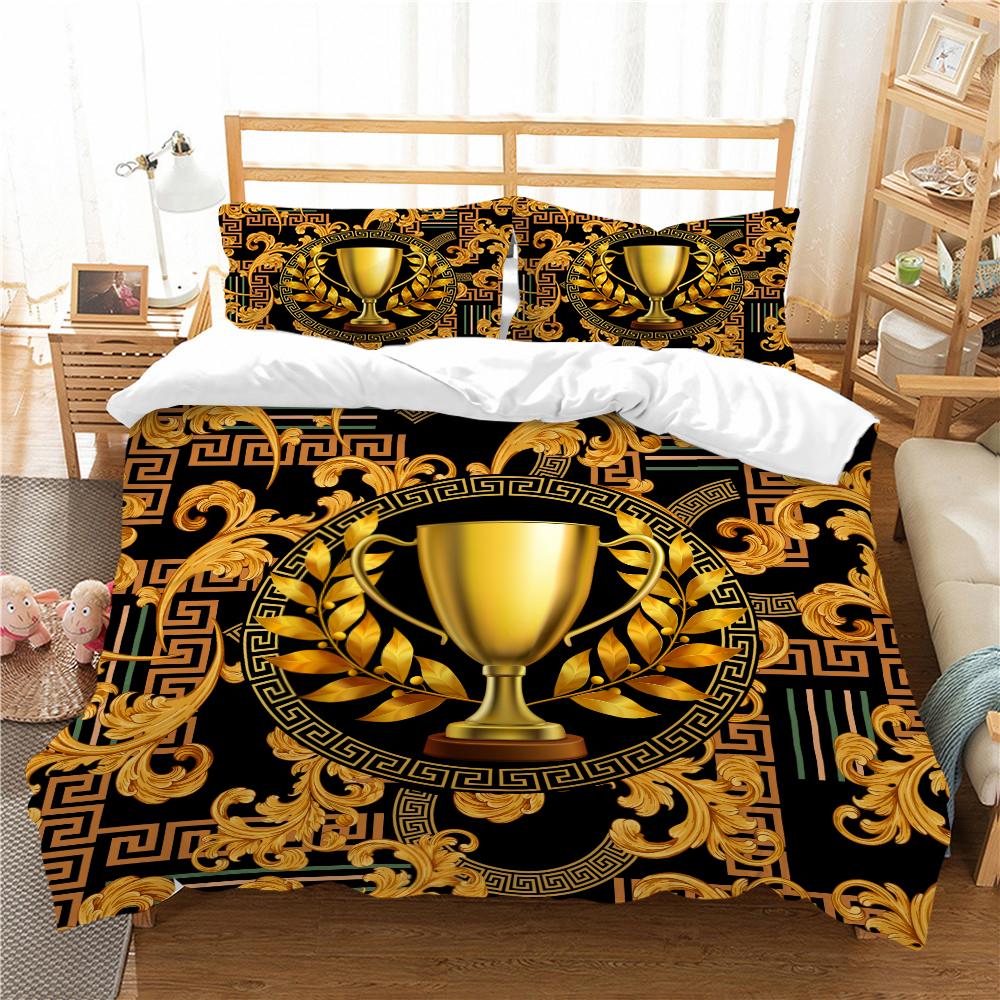 3D Digital Printing Gorgeous Quilt Cover and Pillowcase 2/3 Single Double Bed Home Textiles Soft Bedding Set Gift