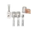 Abs Material Toothbrush Holder Wall Mount With No Drilling For Bathroom Storage