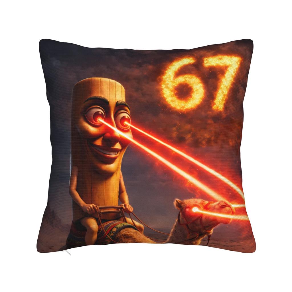 Pillow Case Tung Tung Tung Sahur 67 6 7 Graphic Pillow Cover For Living Room Sofa Morden Pillowcases