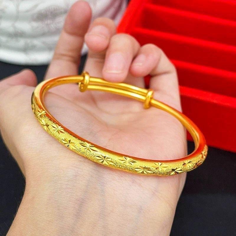 Starry Gypsophila Round Belly Push-pull Bracelet Women's Light Luxurious and High-end Bracelet