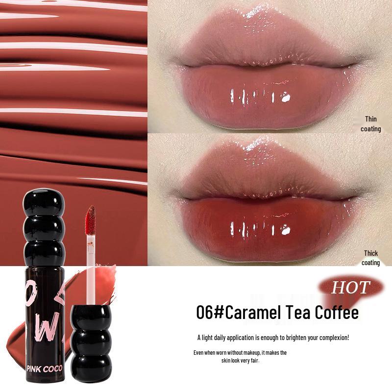 

PINKCOCO Сладкий ледяной зеркальный блеск для губ - Вечеринка ранним утром, Полупрозрачный, Увлажняющий, Стойкий, Отбеливающий, Идеально подходит для студентов. 3g