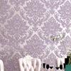 Floral Pattern 3D Textured Wall Paper Embossed Damask Wallpaper Bedroom Living Room Background Home Decor Grey Purple BrownWhite