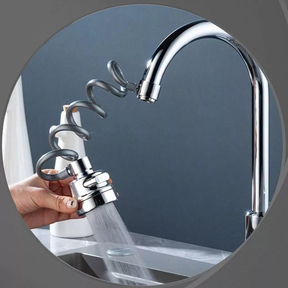 Anti-Splash Sink Faucet Extension Tube 3 Modes 360 Degree Rotation Faucet Adapter Bathroom Sink Sprayer