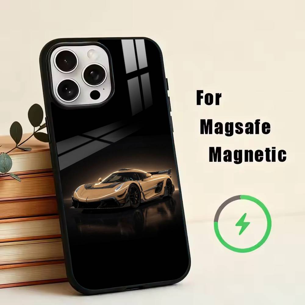 

Supercar J-Jesko Phone Case For iPhone17,16,15,14,13,12,11 Plus,Pro Magnetic with Magsafe Wireless Charging iPhone12PRO