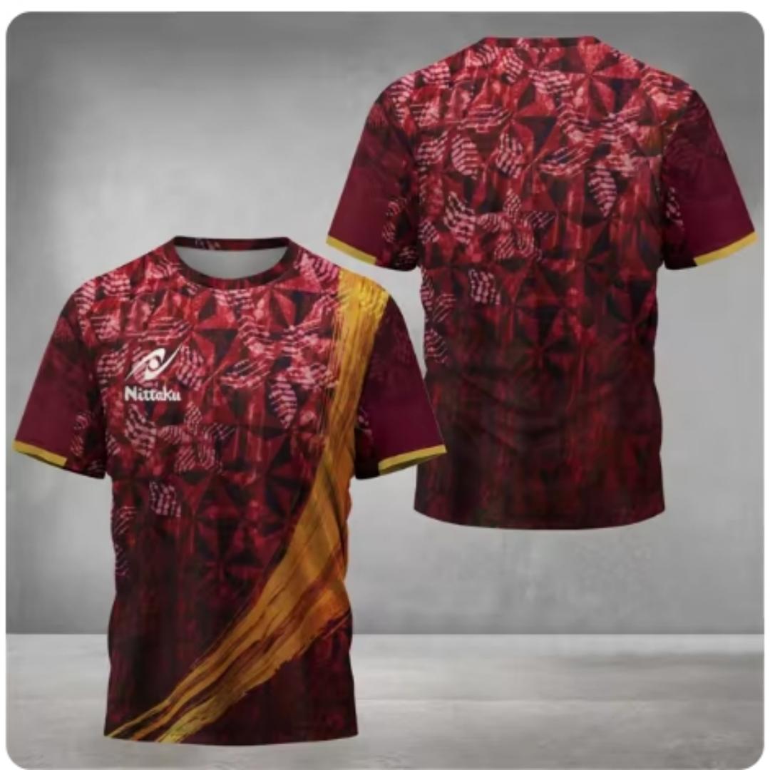 ETST 03 Heren Nittaku Tafeltennis T-shirt Victory Light Bedrukt Heren Zomer Sport Tafeltennis T-shirt Training Sneldrogend T-shirt 4XL