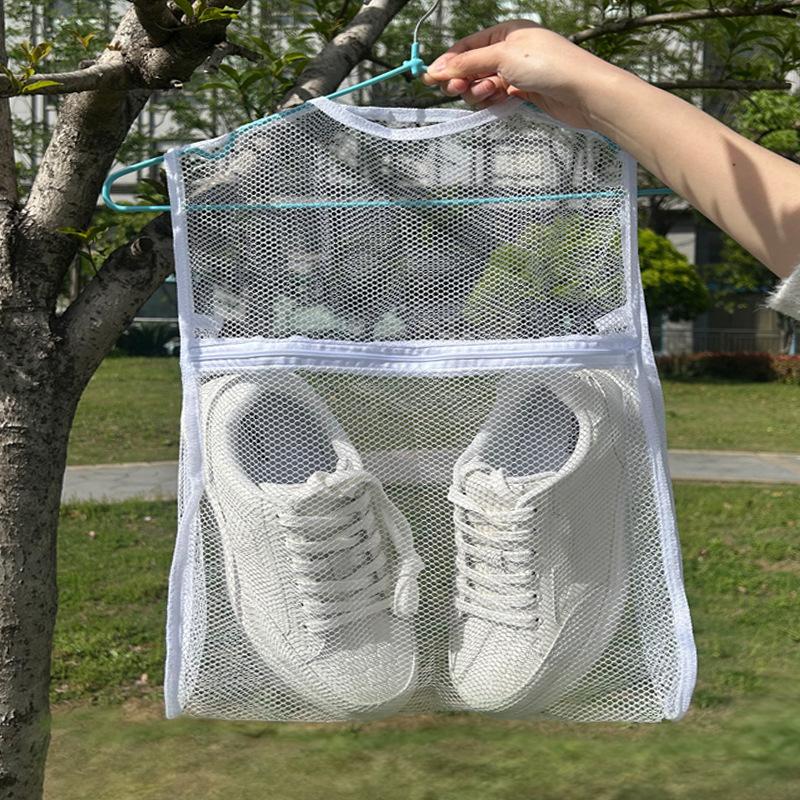 Sneaker Wash Bag Durable Fabric Thick Layer Laundry Bag For Shoes Clothing Airing Drying Net Bag Reusable For Women Men
