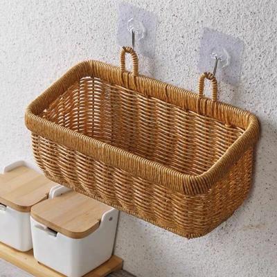 Woven Lagerung Korb Wand Hängen Gemüse Organizer Atmungsaktive Design Große Kapazität Einfach