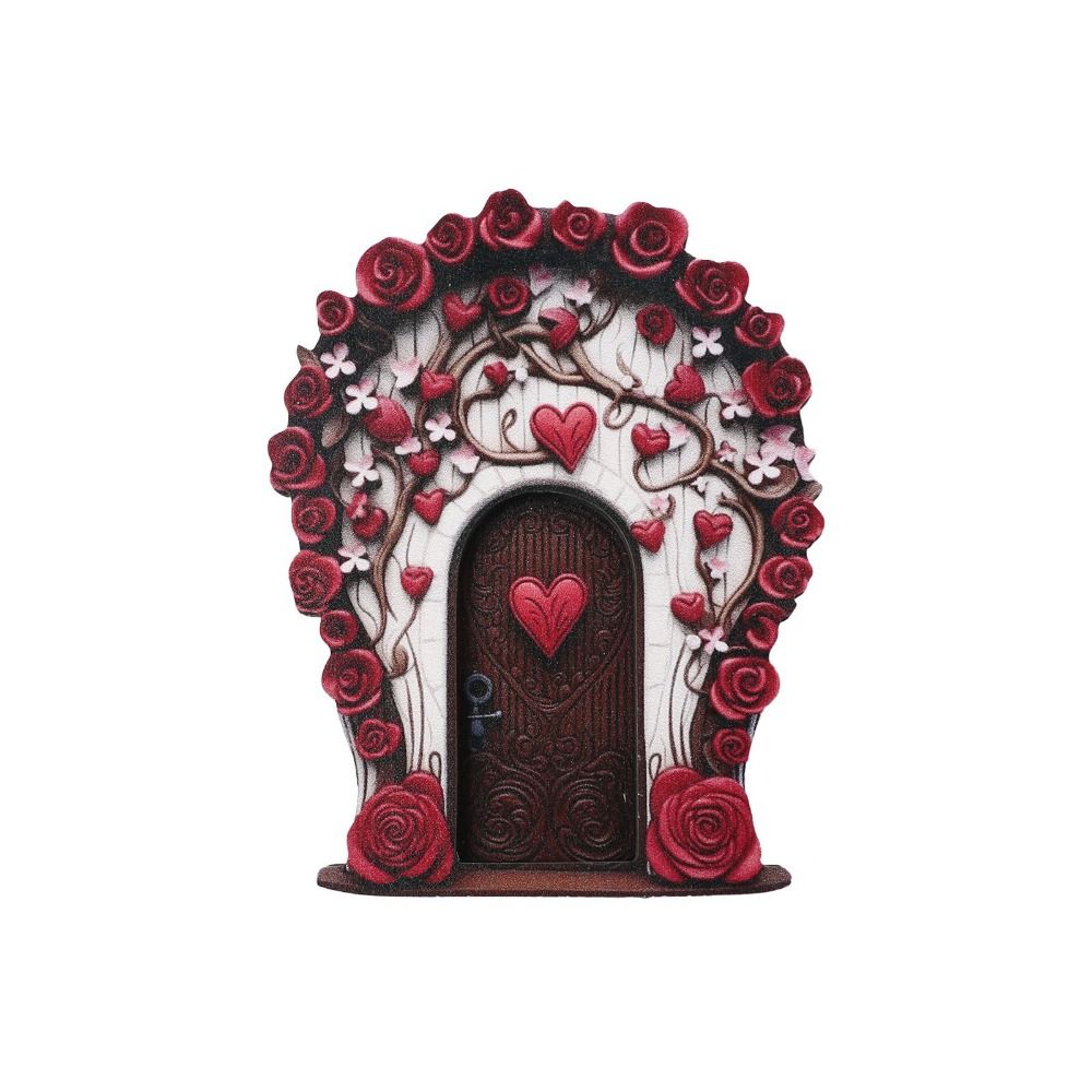 Holz Fee Gnome Tür Figuren handgemachte Fee Gärten Türen Garten Dekoration