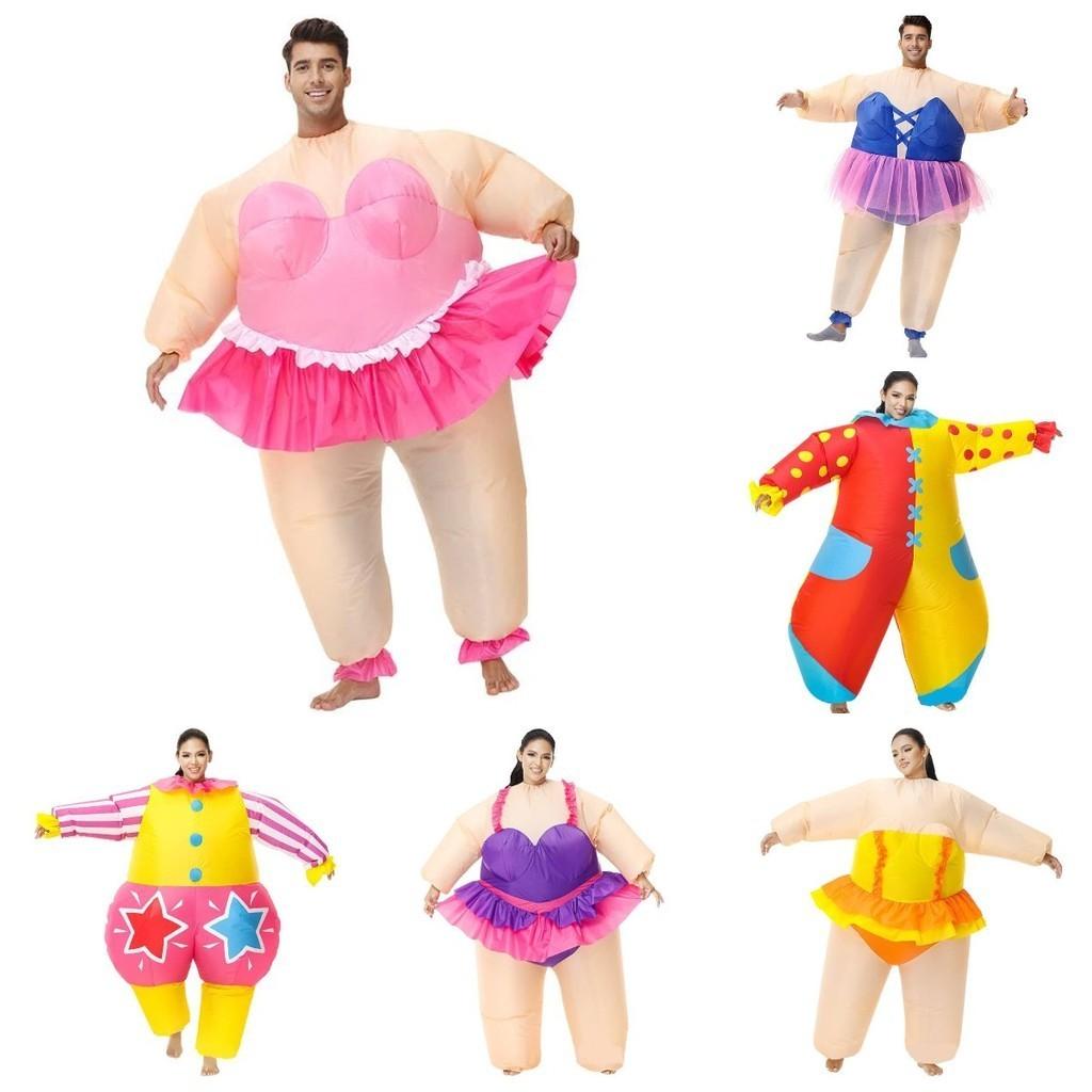 Colorful Adult Inflatable Clown Costume For Festive Occasions And Halloween Parties