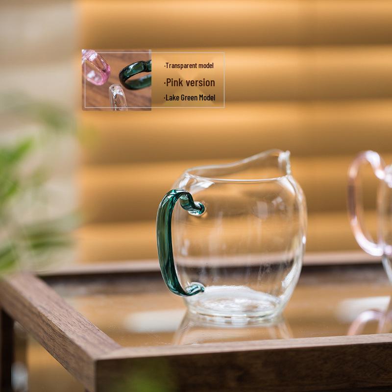 Japanese Thickened Transparent Gongdao Cup: Glass Side-Handle Serving Pitcher for Kung Fu Tea