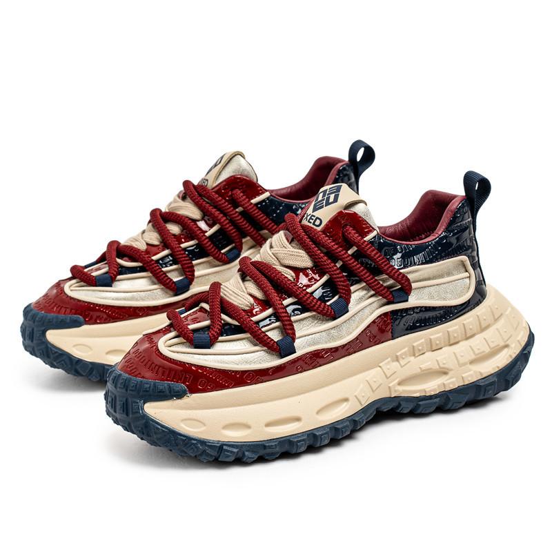 

2025 spring and summer new sports and leisure board shoes platform dad shoes Hong Kong style low-top niche bread shoes men s shoes 44