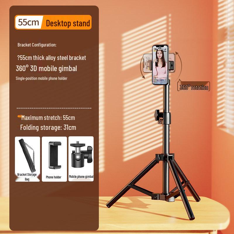 360° Rotation Bluetooth Selfie Stick Tripod for Live Streaming, Vlogging, and Travel with Remote Control
