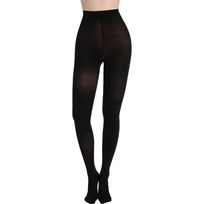 Run Resistant Solid Colored Semi Opaque Footed Tights High Waist Pantyhose Control Top Tights Halloween Cosplay Costume